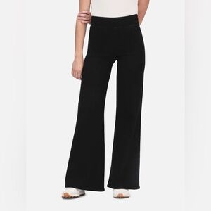 FRAME The Jetset Wide Leg in Sheen Noir